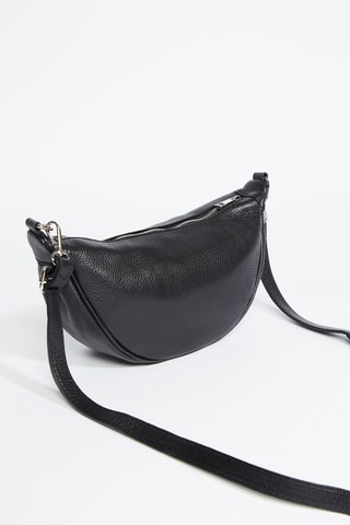 Mala a tiracolo de couro Jonas - Preto