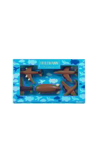 Coffret Avion en chocolat au lait décoré - 2 x 100 g	