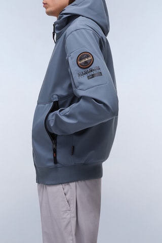 Casaco com capuz A Melville - Azul-cobalto e preto