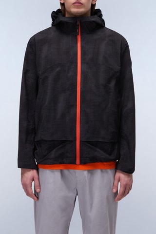 Casaco com capuz A Tartuca - Preto e laranja