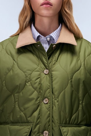 Casaco reversível A Secret - Bege e verde-azeitona