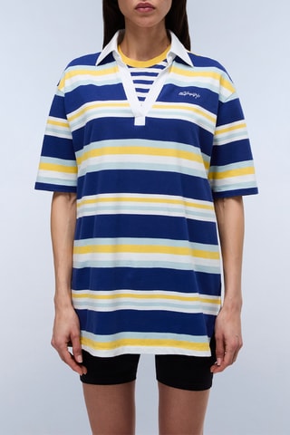 Polo Ete - Azul-marinho e amarelo