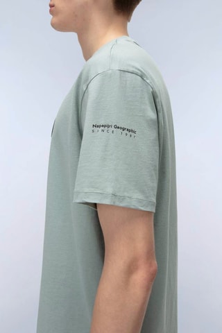 T-shirt Badge - Verde-água