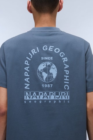 T-shirt S Dati - Azul-acinzentado