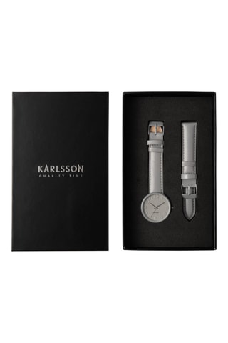 Coffret montre à quartz et bracelets en cuir