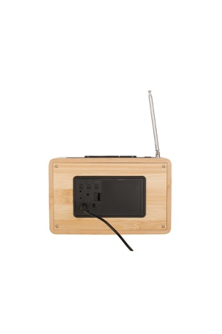 Radio réveil en bambou - 7 x 16 x 10 - Naturel