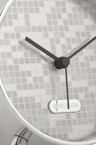 Réveil - 11 cm - Gris et blanc