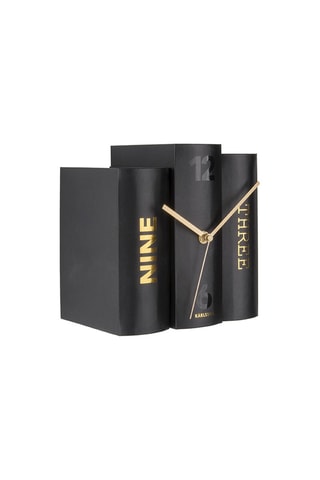 Horloge à poser Book black 21,2 x 16,8 x 21,2 cm - Noir