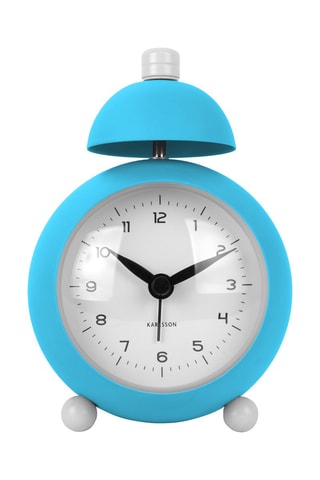 Réveil Chaplin - 9 cm - Bleu clair