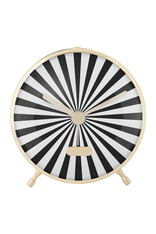 Réveil Candy Swirl - 12,5 cm - Noir et blanc