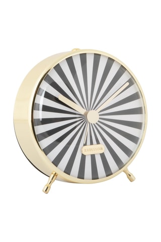 Réveil Candy Swirl - 12,5 cm - Noir et blanc