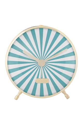 Réveil Candy Swirl - 12,5 cm - Turquoise et blanc