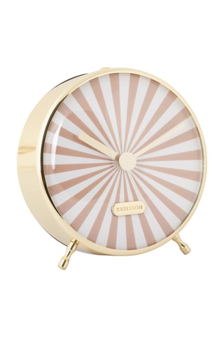 Réveil Candy Swirl - 12,5 cm - Marron et blanc