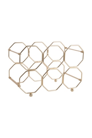 Range-bouteille pliable Honeycomb - 6 bouteilles - Doré