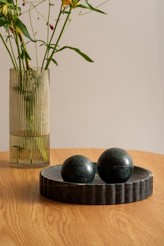 Boule en marbre - Vert foncé