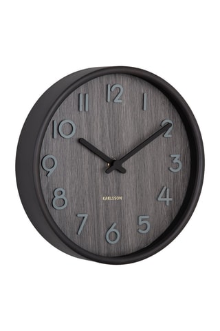 Horloge en bois Pure - 22 cm - Imitation noyer