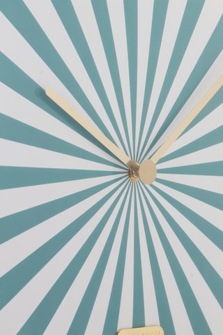 Horloge Candy Swirl Dome - 40 cm - Turquoise et blanc