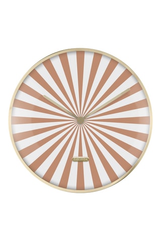 Horloge Candy Swirl Dome - 40 cm - Marron et blanc