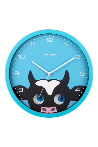 Horloge Peekaboo - 31 cm - Bleu clair