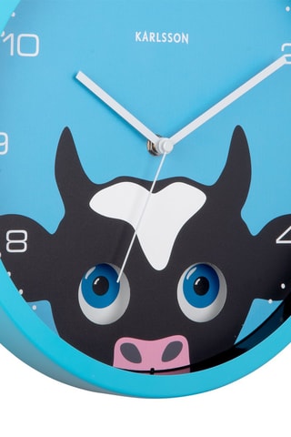 Horloge Peekaboo - 31 cm - Bleu clair