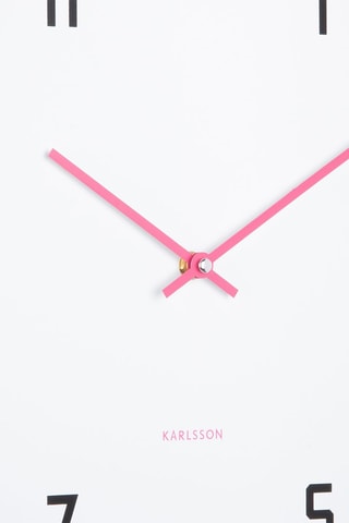 Horloge Sporty - 40 cm - Blanc et rose