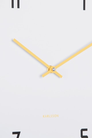 Horloge Sporty - 40 cm - Blanc et jaune