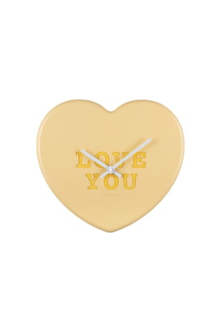 Horloge murale - 30 x 27 x 6,5 cm - Jaune