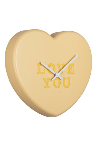 Horloge murale - 30 x 27 x 6,5 cm - Jaune