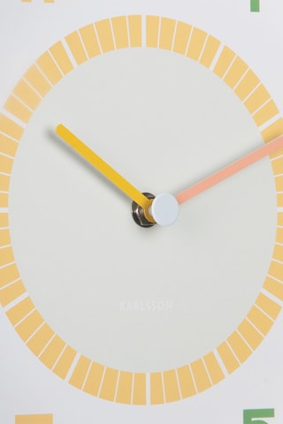 Horloge en bois - 25 cm - Ecru et doré