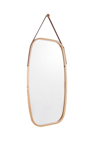 Miroir suspendu en bambou - 43 x 74 cm - Naturel
