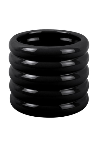 Cache-pot en céramique - 14,5 cm - Noir