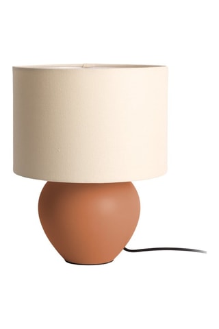 Lampe de table en céramique Alma - Camel et blanc - 25 W 