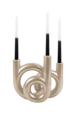 Bougeoir Rings - 20 cm - Doré