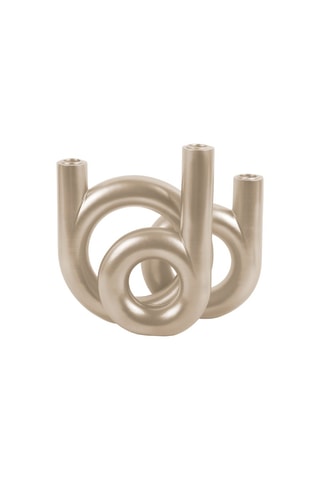 Bougeoir Rings - 20 cm - Doré