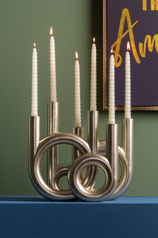 Bougeoir Rings - 33 cm - Doré