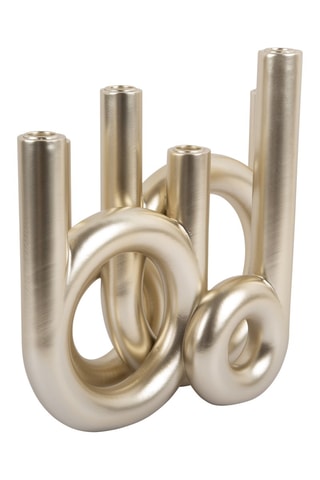 Bougeoir Rings - 33 cm - Doré