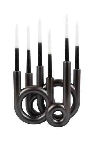 Bougeoir Rings - 33 cm - Noir