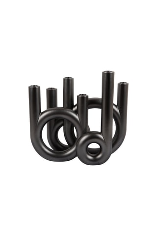 Bougeoir Rings - 33 cm - Noir