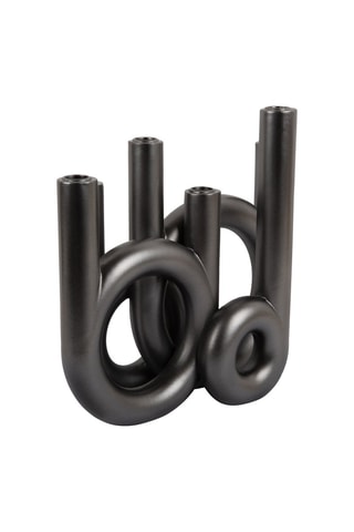 Bougeoir Rings - 33 cm - Noir