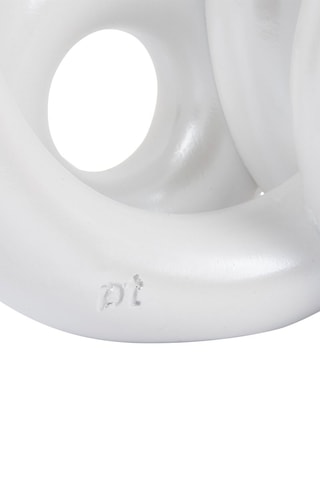 Bougeoir Rings - 33 cm - Blanc