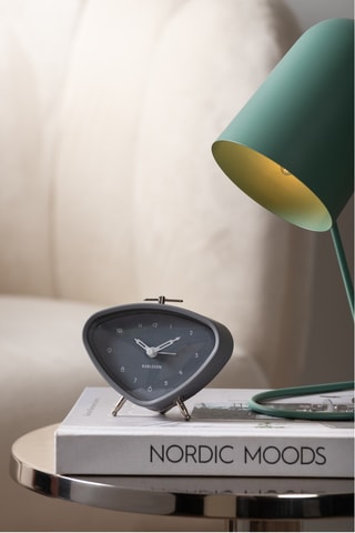 Réveil Triangle - 11,4 cm - Gris souris