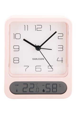 Réveil Duo - 12 cm - Rose