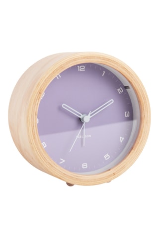Réveil Gentle - 11,8 cm - Bois clair et violet