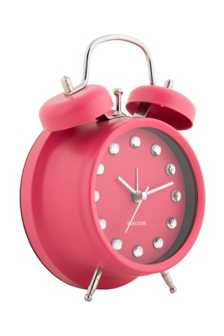 Réveil Glam Diamonds - 11,8 cm - Rose foncé