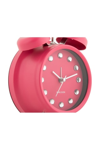 Réveil Glam Diamonds - 11,8 cm - Rose foncé