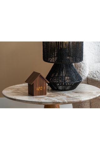 Réveil House - 10,8 cm - Marron foncé