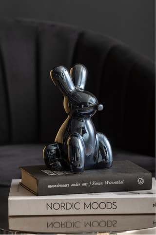 Statue Balloon Bunny en céramique - Argenté - 15 x 9 x 10 cm