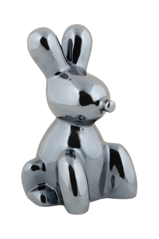 Statue Balloon Bunny en céramique - Argenté - 15 x 9 x 10 cm