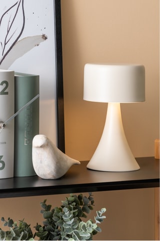 Lampe à poser LED Nora - 12,5 x 12,5 x 21 cm - Blanc