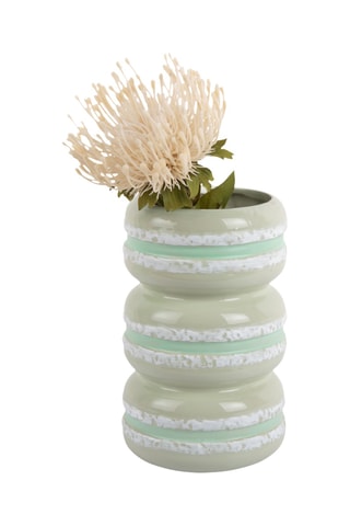 Vase en céramique Macaron - 19,5 x 12 x 9,3 cm - Vert clair